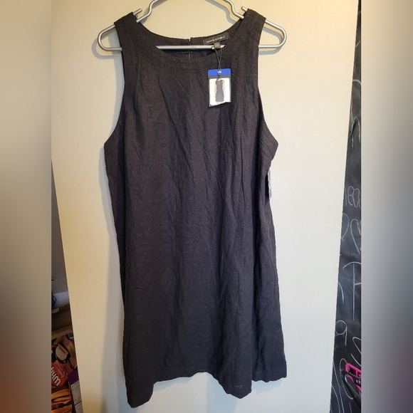 Banana Republic Black Sleeveless Midi Dress, Size Large - Picture 1 of 4